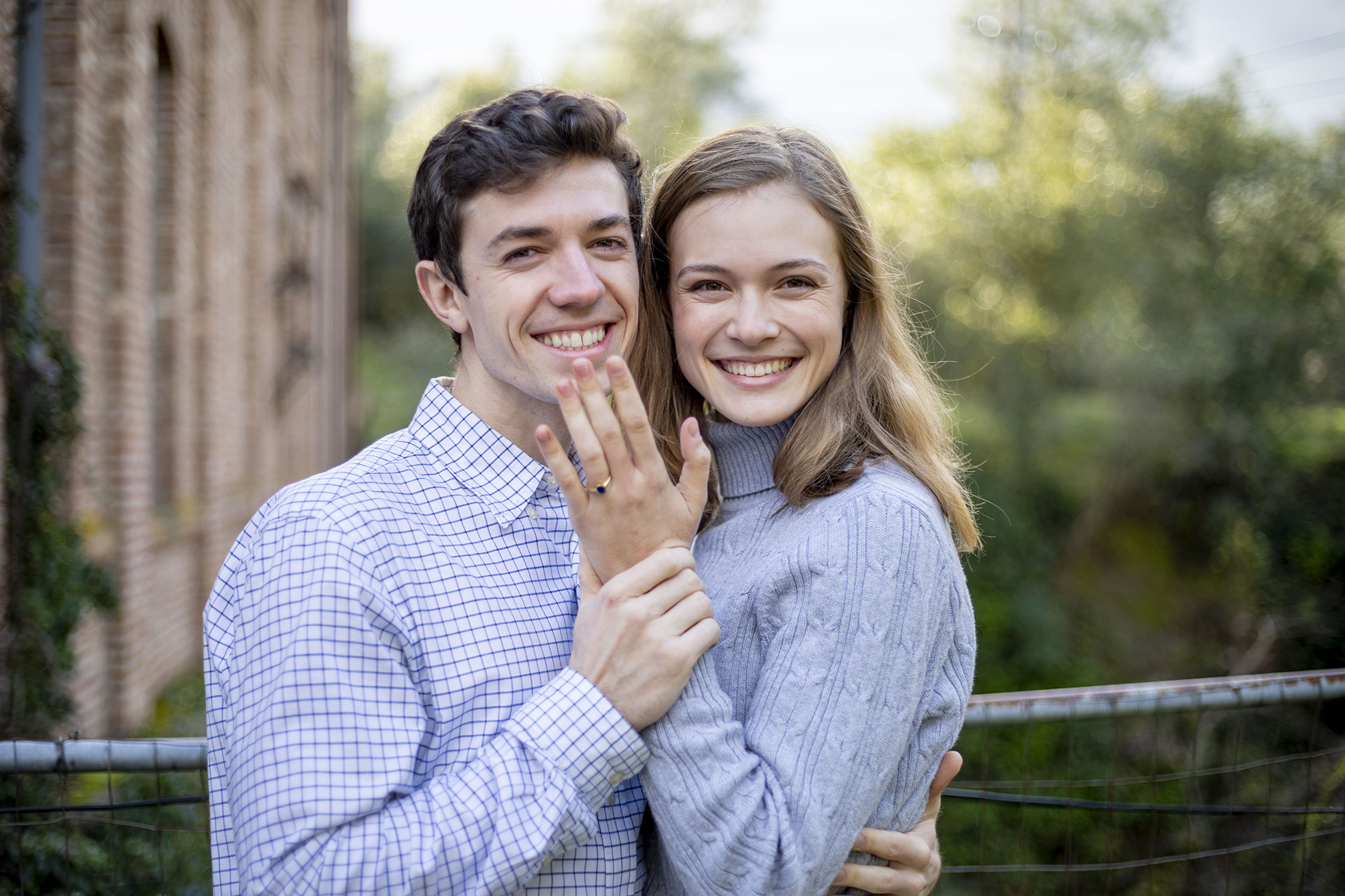 Couple at their engagement session